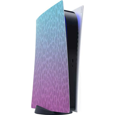 Cheetah Print Purple and Blue PlayStation PS5 Skins