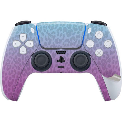 Cheetah Print Purple and Blue PS5 Pro Bundle Skin