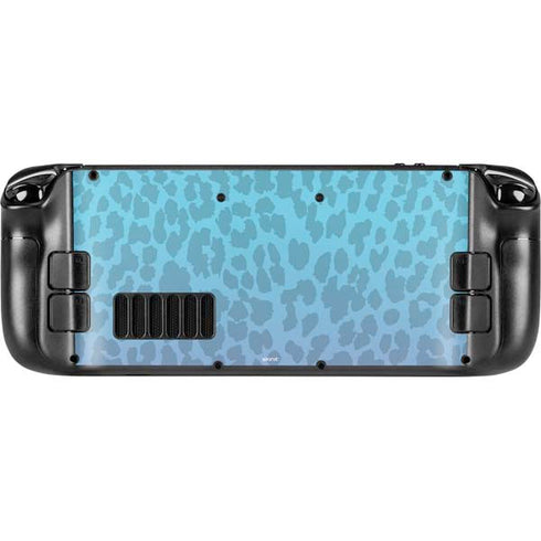 Cheetah Print Purple and Blue Steam Deck Handheld Gaming Computer Skin