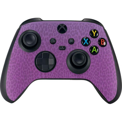 Cheetah Print Purple and Blue Xbox Series X Bundle Skin