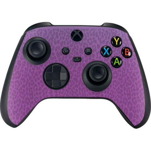 Cheetah Print Purple and Blue Xbox Series X Controller Skin