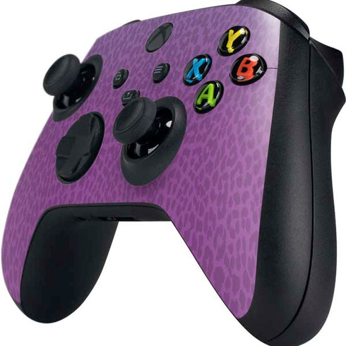 Cheetah Print Purple and Blue Xbox Series X Controller Skin