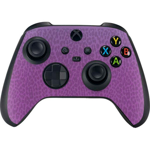 Cheetah Print Purple and Blue XBox Series X Digital Edition Bundle Skin