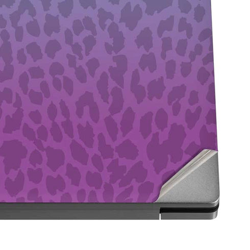 Cheetah Print Purple and Blue Dell XPS Skin