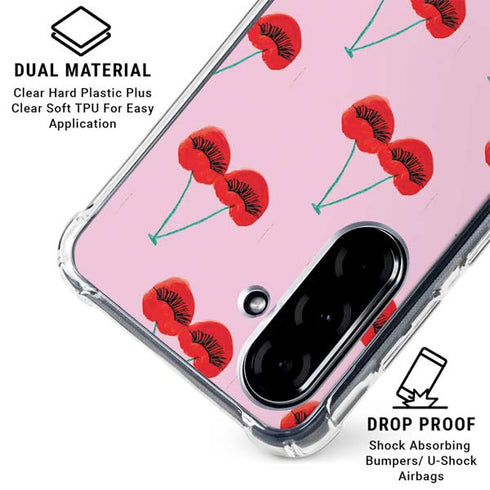Bouffants and Broken Hearts Cherry Lash Galaxy A36 5G Clear Case