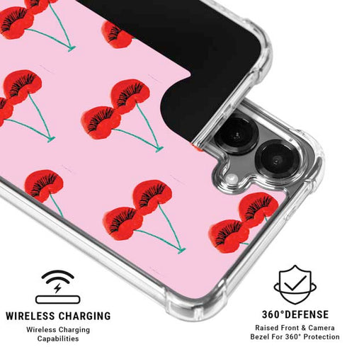 Bouffants and Broken Hearts Cherry Lash Galaxy S26 Clear Case