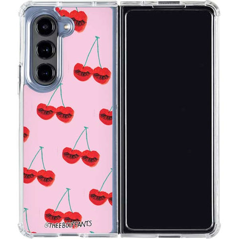 Bouffants and Broken Hearts Cherry Lash Galaxy Z Fold5 5G Clear Case