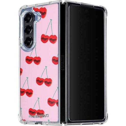 Bouffants and Broken Hearts Cherry Lash Galaxy Z Fold5 5G Clear Case