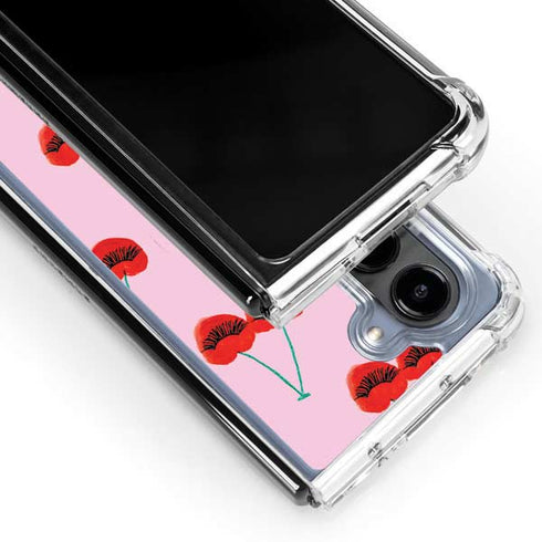 Bouffants and Broken Hearts Cherry Lash Galaxy Z Fold5 5G Clear Case