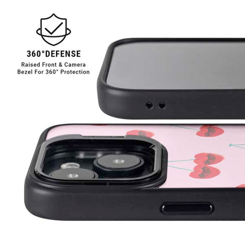 Bouffants and Broken Hearts Cherry Lash iPhone 14 Kickstand Case