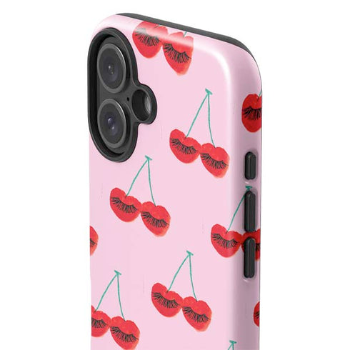 Bouffants and Broken Hearts Cherry Lash iPhone 16 Impact Case