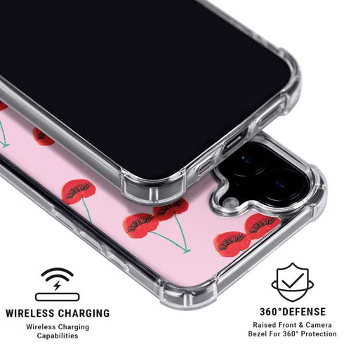 Bouffants and Broken Hearts Cherry Lash iPhone 16 Plus Clear Case