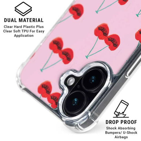 Bouffants and Broken Hearts Cherry Lash iPhone 16 Plus Clear Case