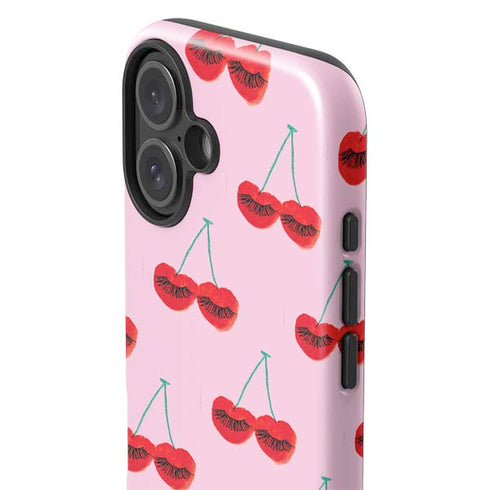 Bouffants and Broken Hearts Cherry Lash iPhone 16 Plus Impact Case