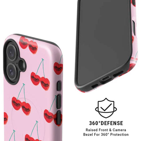 Bouffants and Broken Hearts Cherry Lash iPhone 16 Plus Magsafe Impact Case