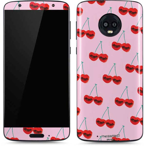 Bouffants and Broken Hearts Cherry Lash Moto G6 Skin