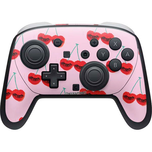 Bouffants and Broken Hearts Cherry Lash Nintendo Switch 2 (2025) Pro Controller Skin