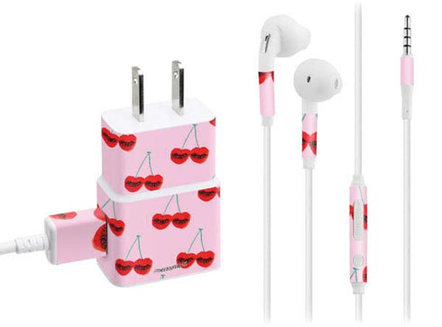 Bouffants and Broken Hearts Cherry Lash Phone Charger Skin