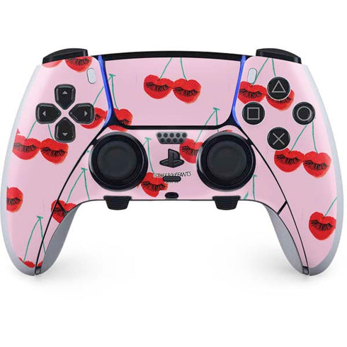 Bouffants and Broken Hearts Cherry Lash PS5 DualSense Edge Pro Controller Skin