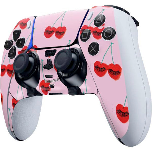 Bouffants and Broken Hearts Cherry Lash PS5 DualSense Edge Pro Controller Skin