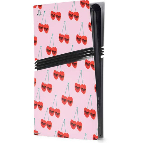 Bouffants and Broken Hearts Cherry Lash PS5 Pro Console Skin