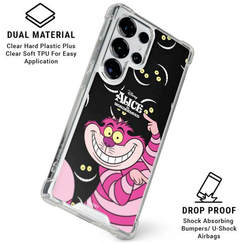 Disney Alice in Wonderland Cheshire Cat Galaxy S26 Ultra Clear Case
