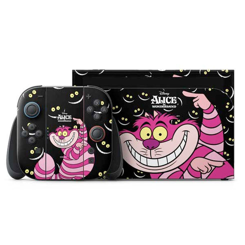 Disney Alice in Wonderland Cheshire Cat Nintendo Switch 2 (2025) with Joy-Con Skin