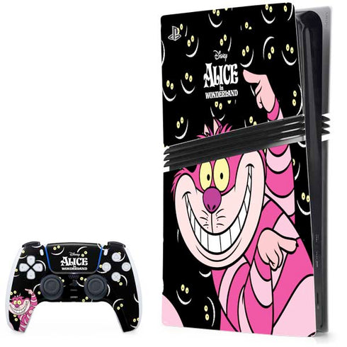 Disney Alice in Wonderland Cheshire Cat PS5 Pro Bundle Skin