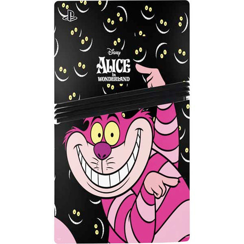 Disney Alice in Wonderland Cheshire Cat PS5 Pro Disk Console Skin