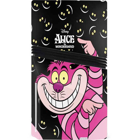 Disney Alice in Wonderland Cheshire Cat PS5 Pro Disk Console Skin