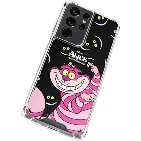 Disney Alice in Wonderland Cheshire Cat Galaxy S21 Ultra 5G Clear Case