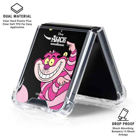 Disney Alice in Wonderland Cheshire Cat Galaxy Z Flip6 Clear Case