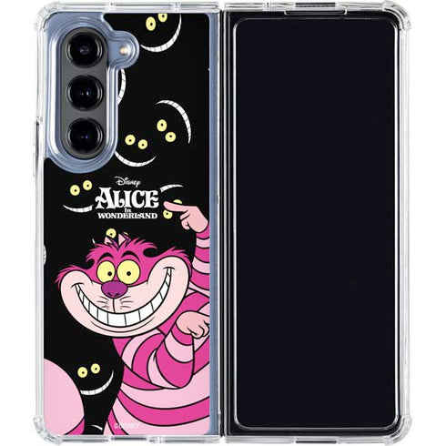 Disney Alice in Wonderland Cheshire Cat Galaxy Z Fold5 5G Clear Case