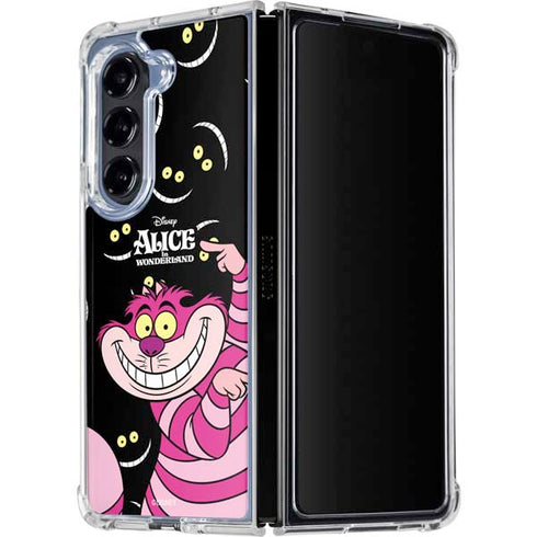 Disney Alice in Wonderland Cheshire Cat Galaxy Z Fold5 5G Clear Case