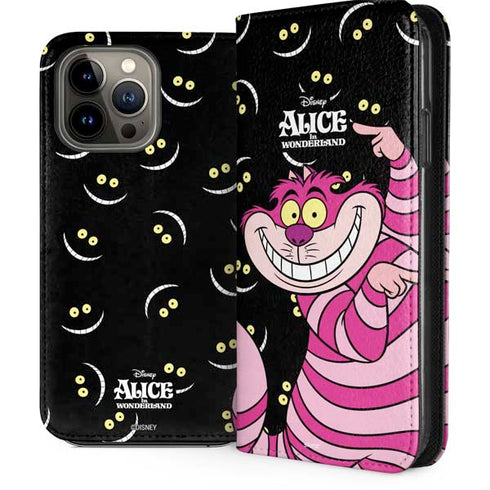 Disney Alice in Wonderland Cheshire Cat iPhone 14 Pro Max Folio Case