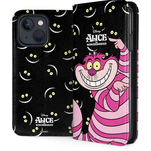 Disney Alice in Wonderland Cheshire Cat iPhone 15 Plus Folio Case