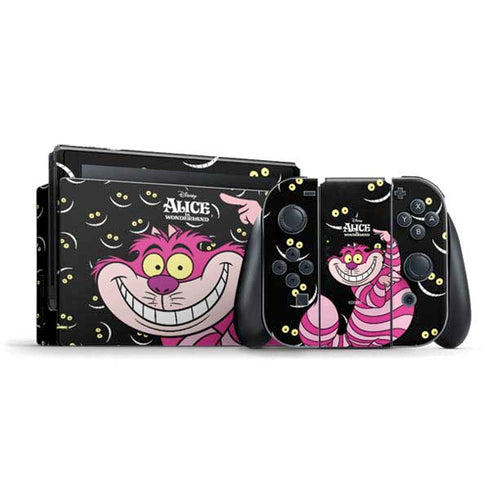 Disney Alice in Wonderland Cheshire Cat Nintendo Switch Bundle Skin