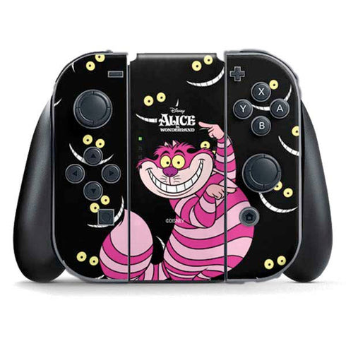 Disney Alice in Wonderland Cheshire Cat Nintendo Switch (2017-2021) Joy-Con Controller Skin