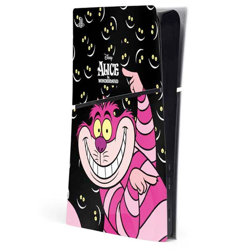 Disney Alice in Wonderland Cheshire Cat PS5 Slim Digital Edition Console Skin
