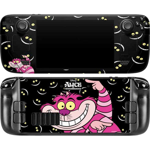 Disney Alice in Wonderland Cheshire Cat Steam Deck Handheld Gaming Computer OLED Skin