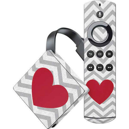 Chevron Heart Amazon Fire TV Skin