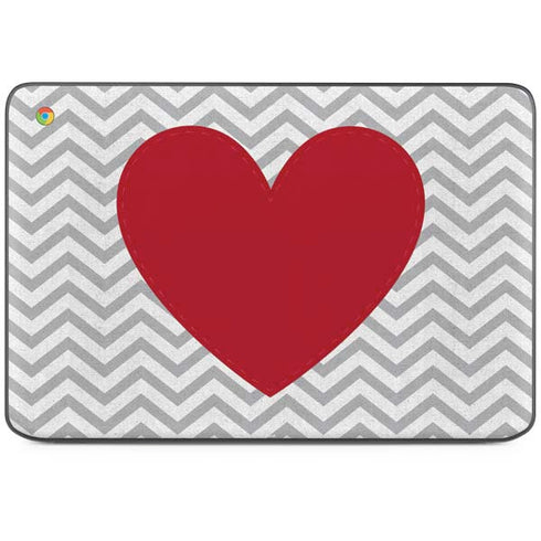 Chevron Heart HP Chromebook Skin
