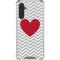 Chevron Heart Galaxy A17 Clear Case