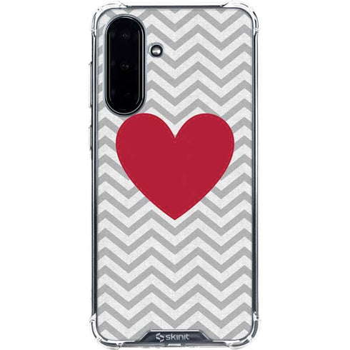 Chevron Heart Galaxy A36 5G Clear Case