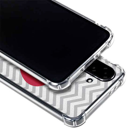 Chevron Heart Galaxy A36 5G Clear Case