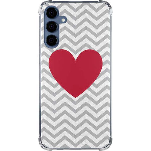 Chevron Heart Galaxy A55 5G Clear Case