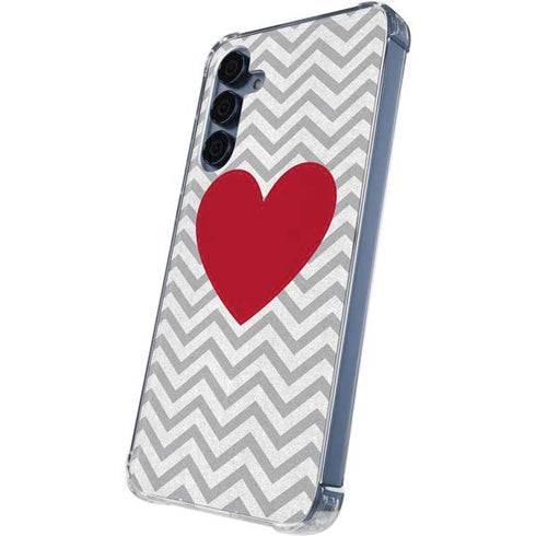 Chevron Heart Galaxy A55 5G Clear Case