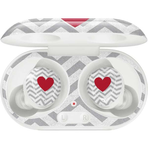 Chevron Heart Galaxy Buds Plus Skin