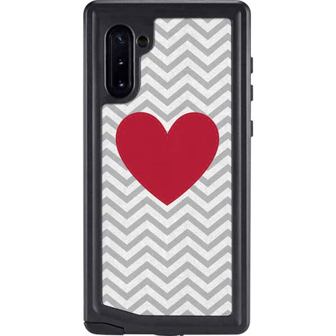 Chevron Heart Galaxy Cases