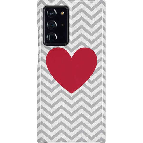 Chevron Heart Galaxy Cases
